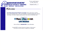Tablet Screenshot of andresenoverheaddoor.com